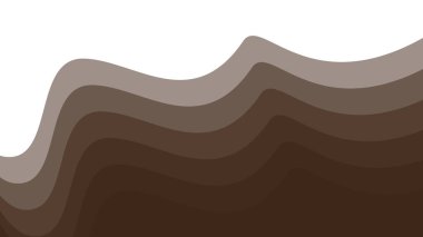 Kahverengi dalga kağıdı soyut arkaplan vektör resmini kesti