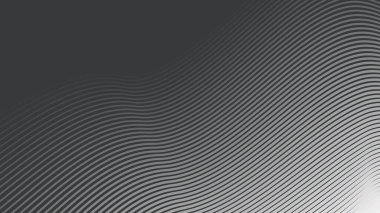 Arkaplan veya sunum için eğri çizgisi olan koyu gri soyut arkaplan
