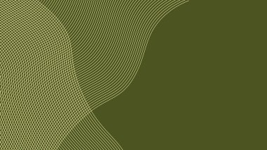 Arkaplan veya sunum için eğri çizgisi olan yeşil ordu soyut arkaplanı