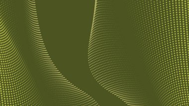 Arkaplan veya sunum için eğri çizgisi olan yeşil ordu soyut arkaplanı
