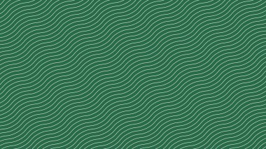 Arkaplan veya kumaş biçimi için yeşil dalga çizgileri deseni soyut arkaplan vektör resmi