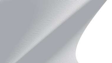 Arkaplan veya sunum için gri eğri çizgileri soyut arkaplan vektör resmi