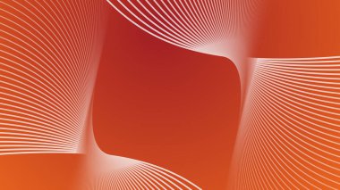 Arkaplan veya sunum için eğri çizgisi olan turuncu soyut arkaplan