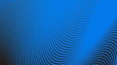 Arkaplan veya sunum için çizgili eğri çizgisi olan mavi eğimli arkaplan