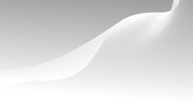 Arkaplan veya sunum için eğri çizgisi olan gri soyut arkaplan