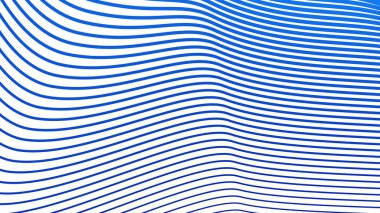 Mavi eğri çizgi vektör görüntüsü olan beyaz soyut arkaplan