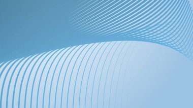 Bebek Mavi arkaplan, arkaplan veya sunum için çizgili eğri çizgileri ile soyut arkaplan