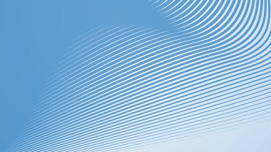 Bebek Mavi arkaplan, arkaplan veya sunum için çizgili eğri çizgileri ile soyut arkaplan