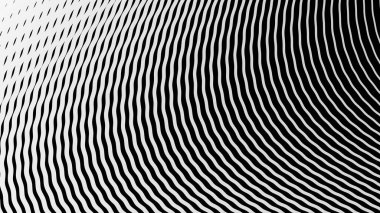 Siyah ve beyaz çizgili dalga deseni arkaplan veya kumaş biçimi için soyut arkaplan