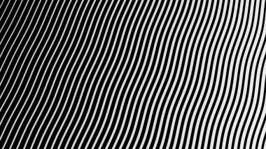 Siyah ve beyaz çizgili dalga deseni arkaplan veya kumaş biçimi için soyut arkaplan
