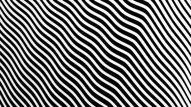 Siyah ve beyaz çizgili dalga deseni arkaplan veya kumaş biçimi için soyut arkaplan
