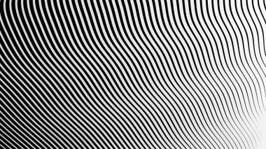 Siyah ve beyaz çizgili dalga deseni arkaplan veya kumaş biçimi için soyut arkaplan