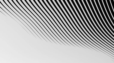 Siyah ve beyaz çizgili dalga deseni arkaplan veya kumaş biçimi için soyut arkaplan