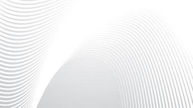 Arkaplan veya sunum için çizgili eğri çizgisi olan gri soyut arkaplan