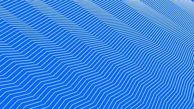 Arkaplan veya kumaş biçimi için mavi zig zag soyut desen arkaplanı