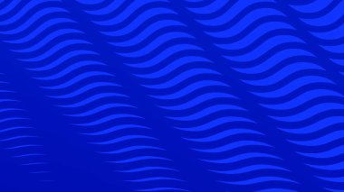 Koyu mavi dalgalı çizgi deseni arkaplan veya kumaş biçimi için soyut arkaplan