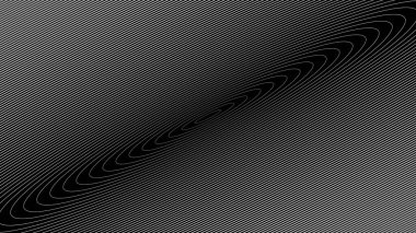 Arkaplan veya kumaş biçimi için siyah ve beyaz çizgi çemberi soyut arkaplan