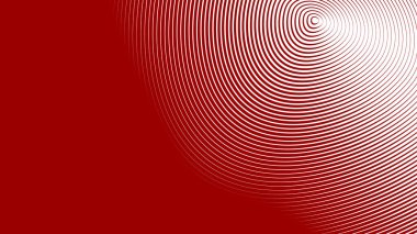 Kırmızı ve beyaz çizgi çemberi soyut arkaplan