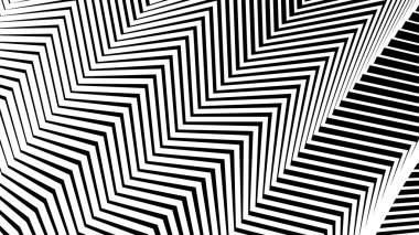 Siyah ve beyaz dikişsiz zig zag deseni soyut arkaplan