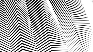 Siyah ve beyaz dikişsiz zig zag deseni soyut arkaplan