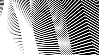 Siyah ve beyaz dikişsiz zig zag deseni soyut arkaplan