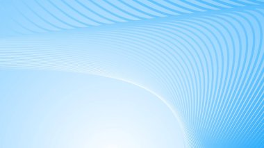 Arkaplan için eğri çizgileri olan mavi beyaz eğimli soyut arkaplan