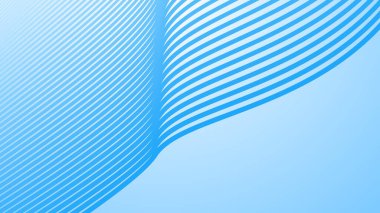 Arkaplan için eğri çizgileri olan mavi beyaz eğimli soyut arkaplan