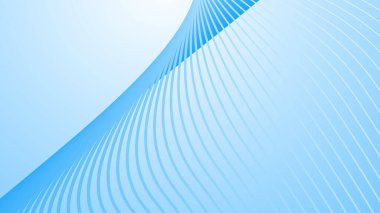 Arkaplan için eğri çizgileri olan mavi beyaz eğimli soyut arkaplan