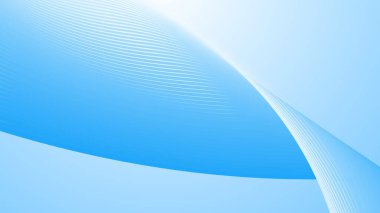 Arkaplan için eğri çizgileri olan mavi beyaz eğimli soyut arkaplan