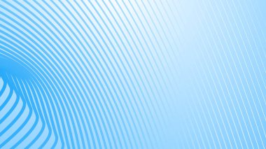 Arkaplan için eğri çizgileri olan mavi beyaz eğimli soyut arkaplan