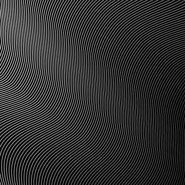 Siyah ve beyaz çizgiler eğri çizgi şablon görüntüsü