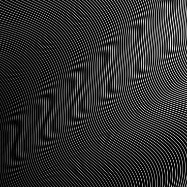 Siyah ve beyaz çizgiler eğri çizgi şablon görüntüsü