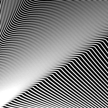 Siyah ve beyaz çizgiler eğri çizgi şablon görüntüsü
