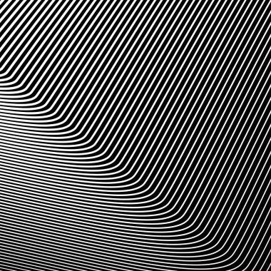 Siyah ve beyaz çizgiler eğri çizgi şablon görüntüsü