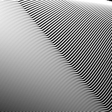 Siyah ve beyaz çizgiler eğri çizgi şablon görüntüsü