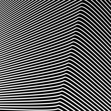 Siyah ve beyaz çizgiler eğri çizgi şablon görüntüsü