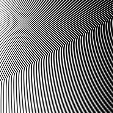 Siyah ve beyaz çizgiler eğri çizgi şablon görüntüsü