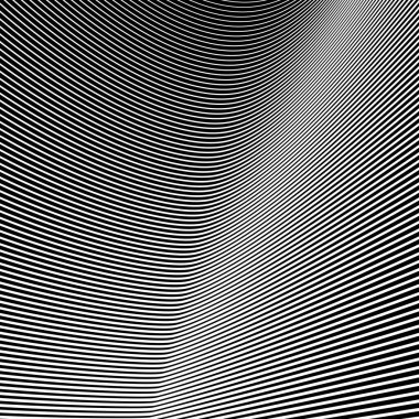 Siyah ve beyaz çizgiler eğri çizgi şablon görüntüsü