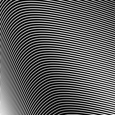 Siyah ve beyaz çizgiler eğri çizgi şablon görüntüsü