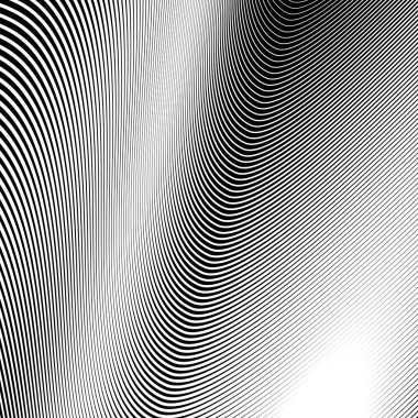 Siyah ve beyaz çizgiler eğri çizgi şablon görüntüsü