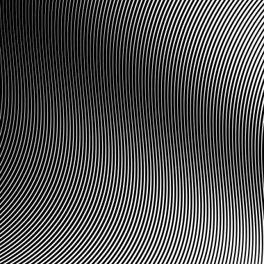 Siyah ve beyaz çizgiler eğri çizgi şablon görüntüsü