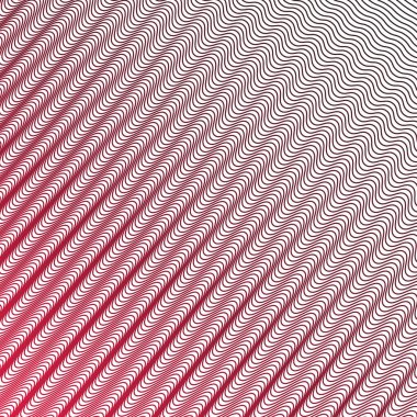 Kırmızı çizgiler kusursuz desenli soyut vektör görüntüsü dalgasıdır