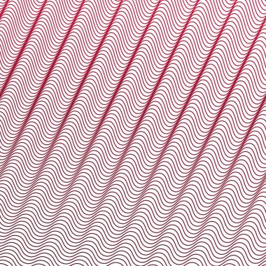 Kırmızı çizgiler kusursuz desenli soyut vektör görüntüsü dalgasıdır