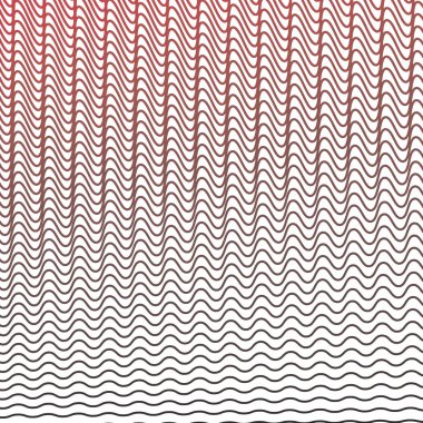 Kırmızı çizgiler kusursuz desenli soyut vektör görüntüsü dalgasıdır