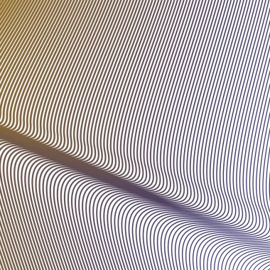 Mavi Sarı çizgi dalga deseni kusursuz soyut arkaplan vektör görüntüsü