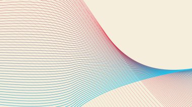 Renkli eğri çizgili sarı kozmik latte soyut arkaplan çizgisi