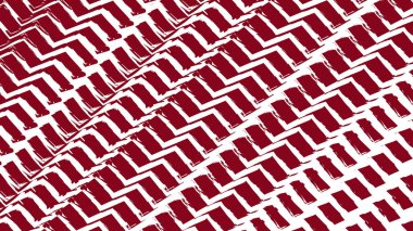 Kırmızı zig zag çizgi fırça deseni soyut arkaplan vektör resmi