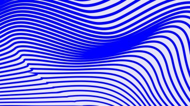 Arkaplan veya kumaş biçimi için mavi çizgiler soyut desen arkaplanı