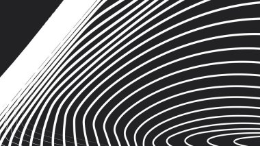 Arkaplan veya kumaş biçimi için siyah ve beyaz çizgi dalga soyut desen arkaplanı