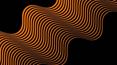 Siyah ve turuncu açısal çizgiler arkaplan veya kumaş tarzı için soyut arkaplan dalgaları